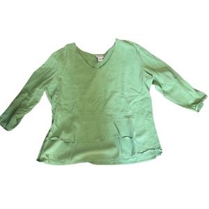 Two Star Dog Green Lagenlook Top Size XL